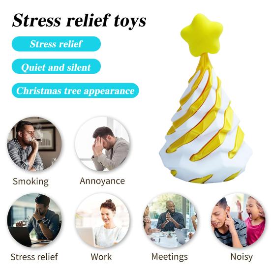 3D-печатная спиральная конусная игрушка, невозможная рождественская елка, сквозная скульптура, вихревая нить, иллюзия, снятие стресса, мини-спиральная игрушка-фиджет для дерева