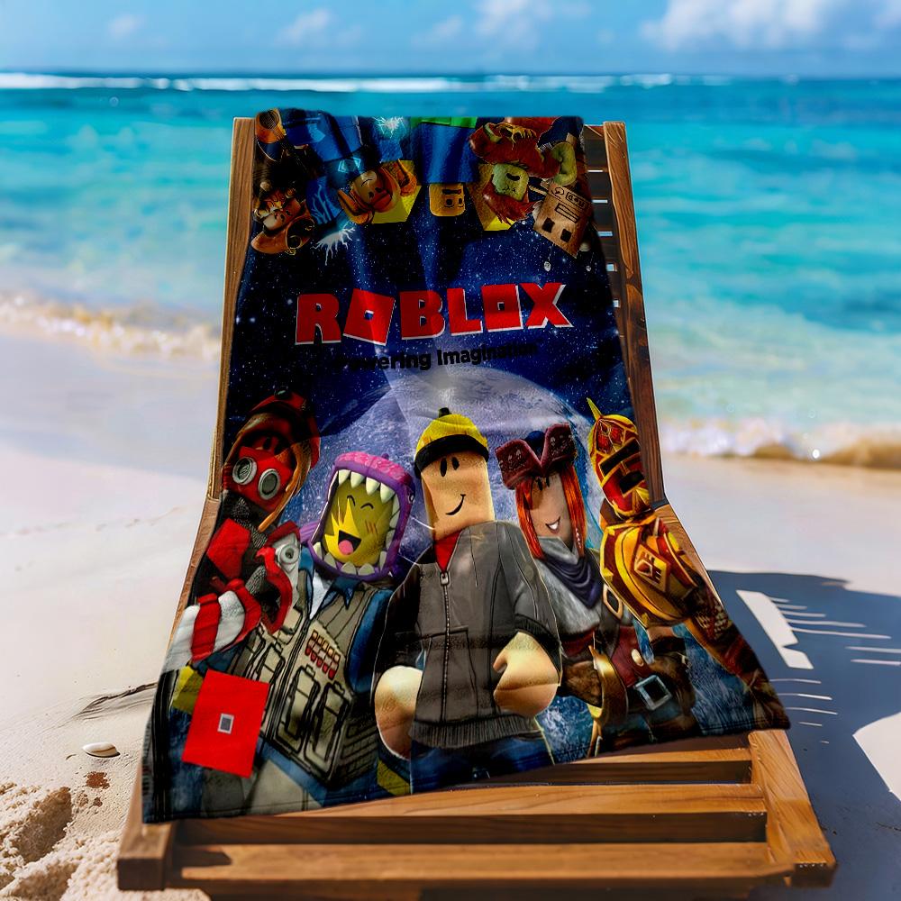 Roblox Beach Towel Soft Durable Quick-Dry Comfortable Lightweight Suitable for Swimming, Gym, Camping, Yoga Vacation