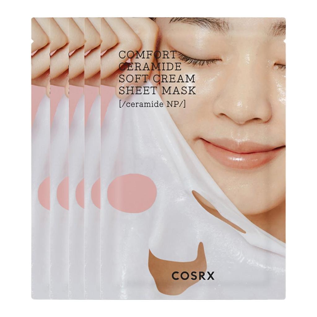 COSRX Balancium Comfort Ceramide Soft Cream Sheet Mask Soothing Barrier Care 26ml x 5 Sheets