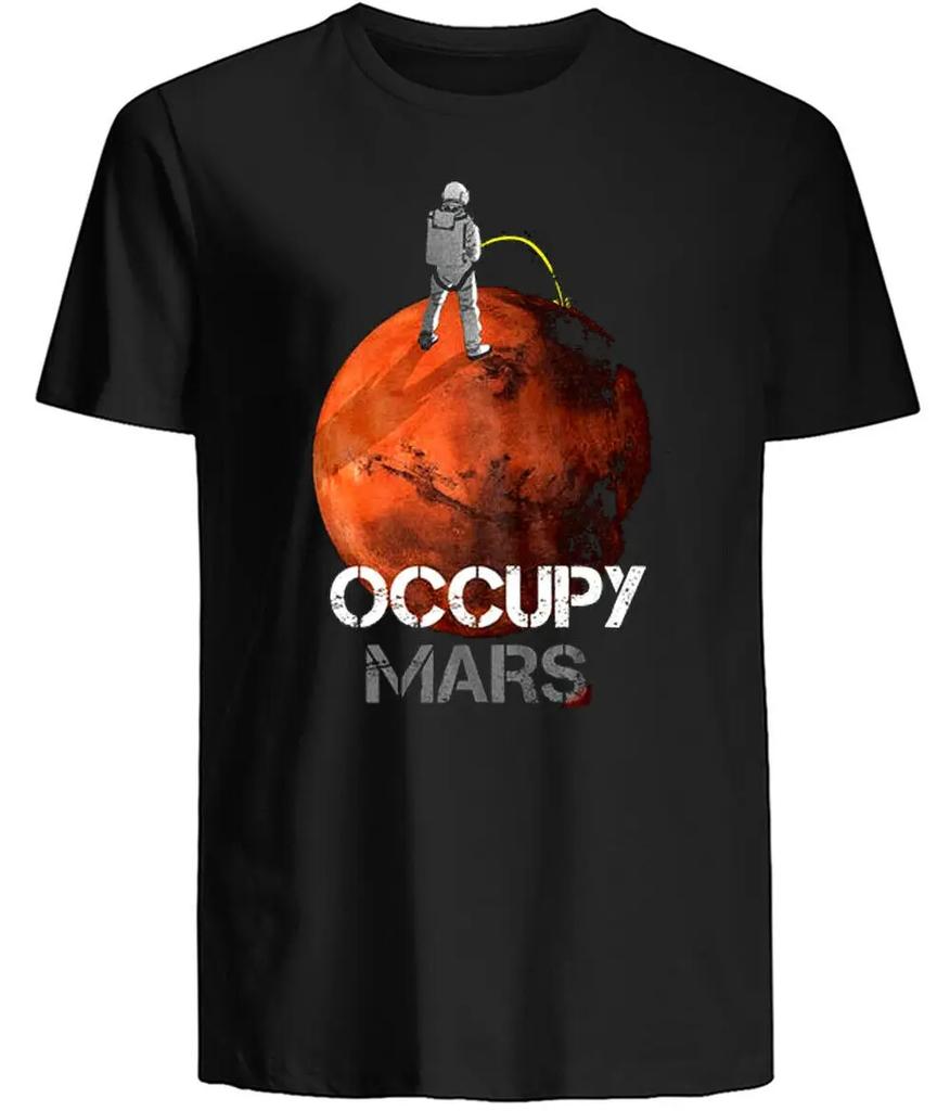 Occupy Mars Shirt Elon Musk Spacex Astronault Tshirt Funny Gift Cotton Unisex