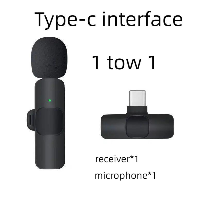 New Wireless Lavalier Microphone K9 Portable Audio Video Recording Mini Mic for iPhone Android Live Broadcast Gaming Phone Mic