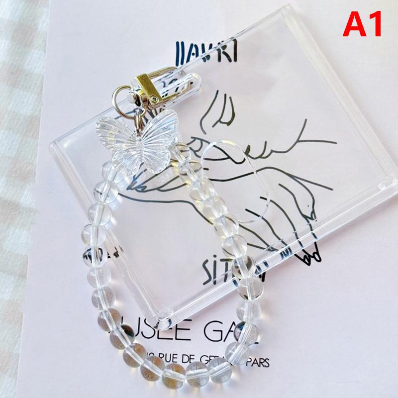 Прозрачный держатель для фотокарты в виде бабочки, брелок-подвеска, акриловая подставка для дисплея Kpop Idol, держатель для кредитной карты