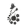 1 Set Hanging Wall Clock Self-adhesive Decoration 3D Visual Effect Attractive Housewarming Gift Hotel Decor