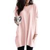 Spring and Autumn T-shirt Women's Casual Round Neck Long Sleeve Top