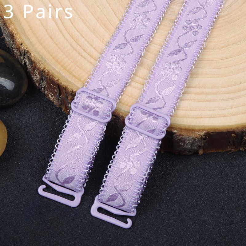 3 пары вышитых бретелей, удлиненные и расширенные эластичные бретели для нижнего белья, аксессуары для женского нижнего белья