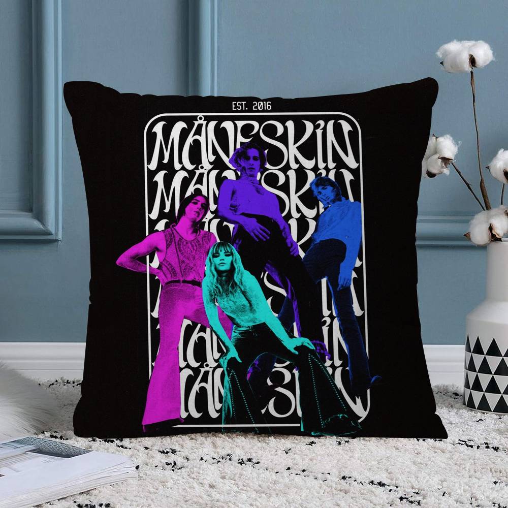 Rock Band MManeskinS Cushion Cover Pillowcase Upholstery Sofa Throw Pillow Home Decor Pillowcas
