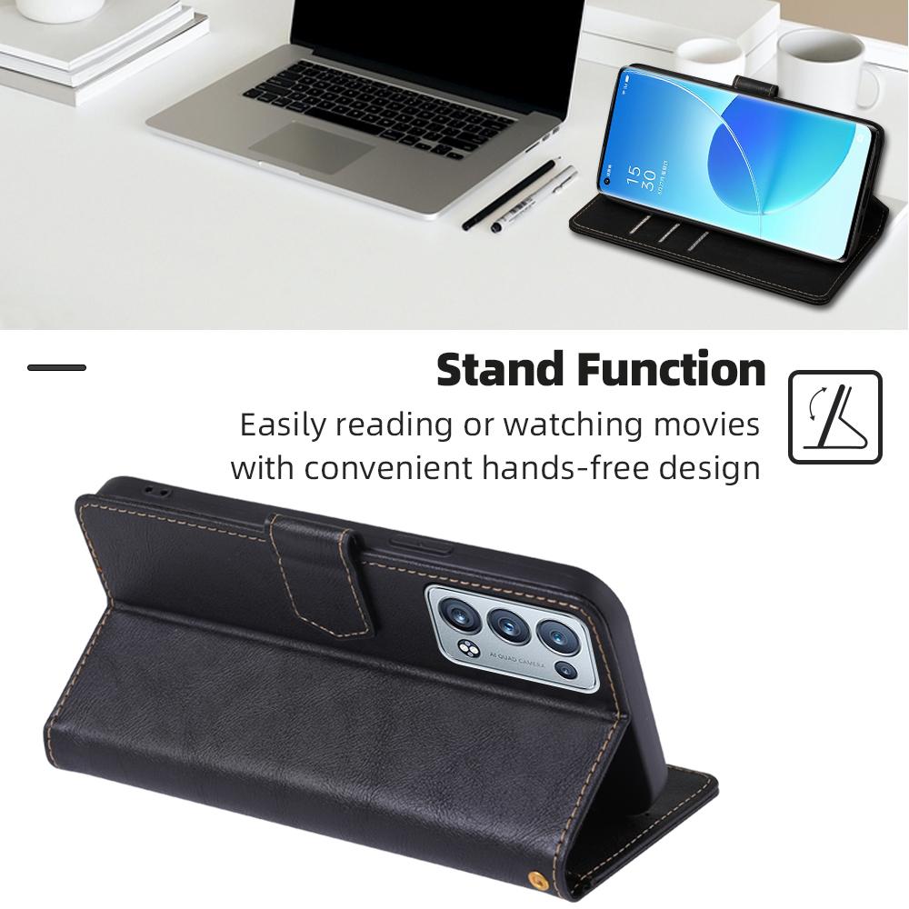 Чехол-кошелек с защитой от кражи RFID для Oppo Reno 4 5 Lite Realme 8i 9i C21Y C21 C25Y C35 C31 8 9 Pro, чехол из искусственной кожи, 6 слотов для карт, бампер для телефона