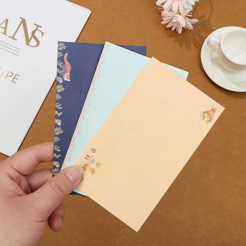 Printing Floral Pattern Variety Designs Writing Paper 6PCS Letter Stationery With Envelopes 3PCS