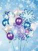 12pcs winter snowflake party decoration balloons set winter theme Christmas decoration birthday princess party supplies