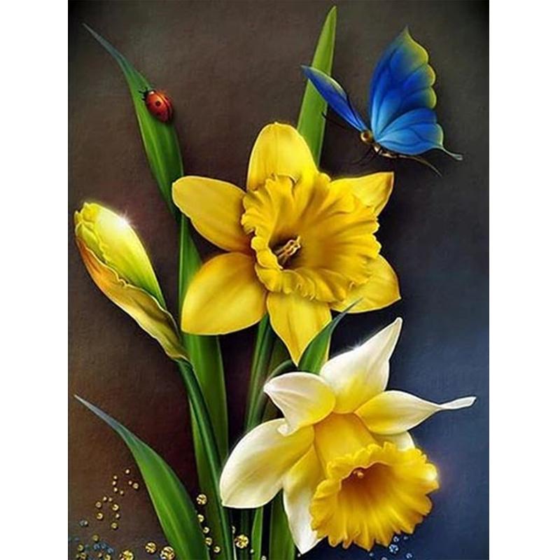 5D DIY Алмазная вышивка Бабочка Полный дрель Алмазная картина Животное Мозаика Искусство Новое поступление Декор для дома