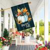 Happy Fall Double-Sided Polyester Garden Flag - Seasonal Outdoor Yard Decor with Pumpkin and Autumn Leaves - No Electricity Needed, Durable Lawn & Pat