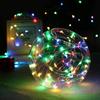 10Pcs/lot Battery Included LED Copper Wire String Lights 2M 20LEDs Christmas Garland Fairy Lights For Party Wedding DIY Decor