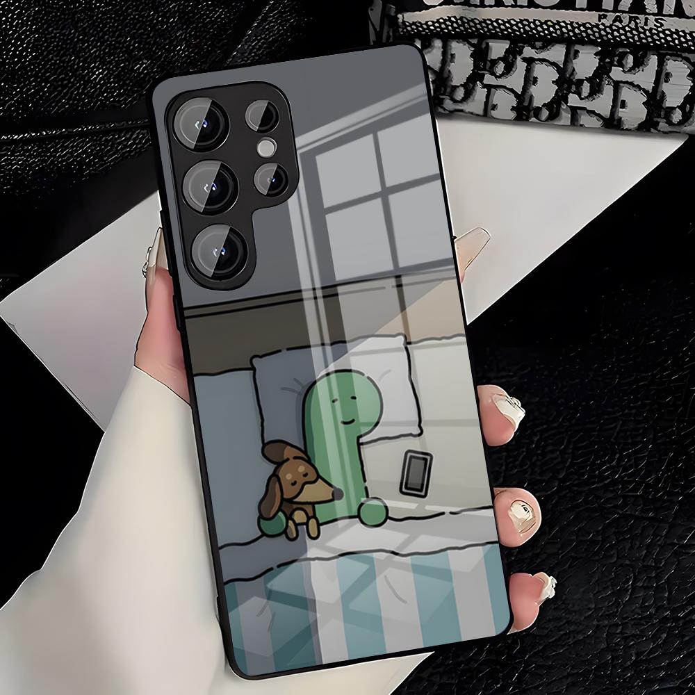Милый чехол для телефона J-Joguman для Samsung S26 S25 Plus S20 S20 Plus S22 Ultra S23 FE S21 Plus S21 Ultra Стеклянная крышка