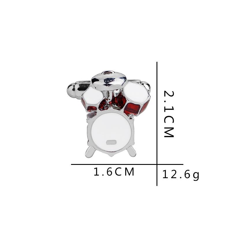 Запонки для мужчин в стиле европейской и американской моды с изображением барабанного оркестра — стильная и уникальная пара
