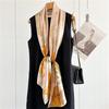 170*53cm Luxury 100% Mulberry Silk Scarf Printed Satin Shawl Lightweight Spring Summer Wrap Elegant  Accessories