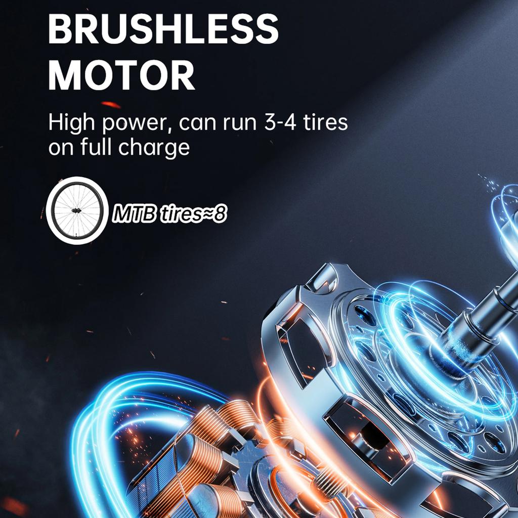 Электрический велосипедный воздушный насос 150PSI портативный велосипедный насос для шин с цифровым манометром