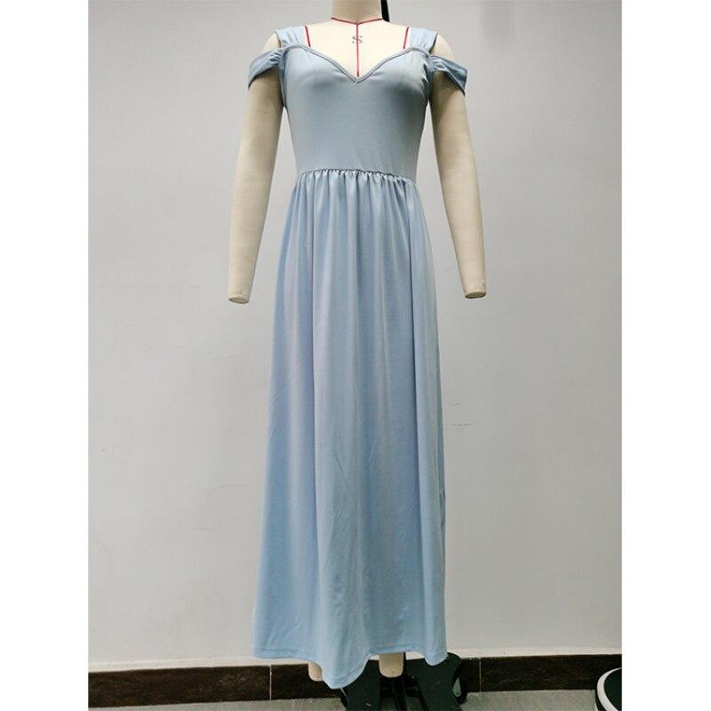 Летнее длинное платье с принтом и V-образным вырезом, без рукавов, сексуальное платье с разрезом, повседневное платье с эластичной талией и открытыми плечами 26190