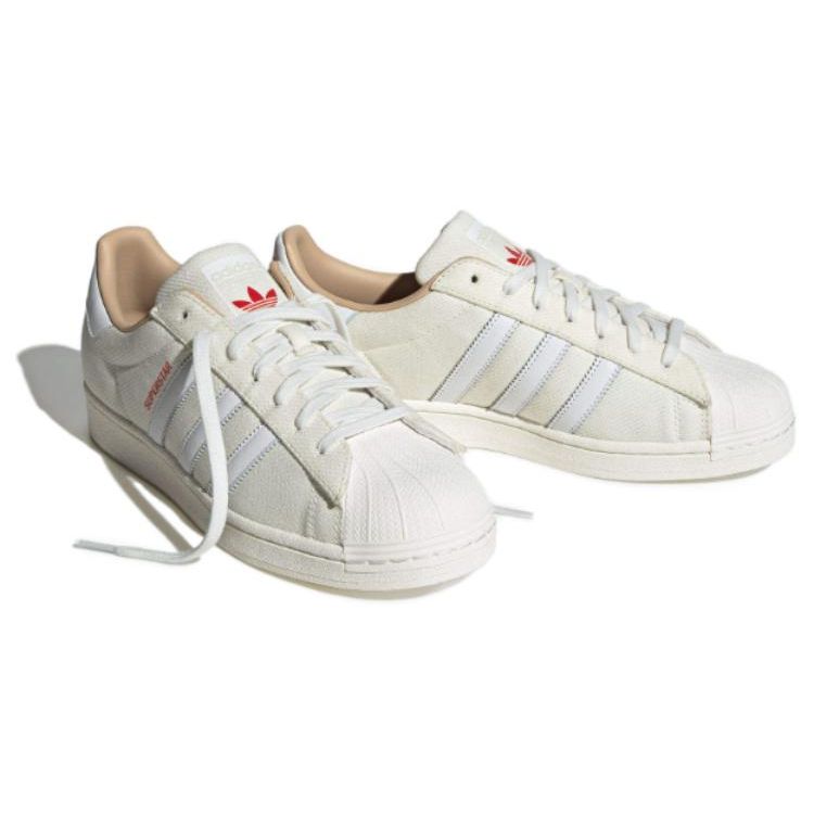adidas Кроссовки унисекс из кремового денима Superstar, цвет поставщика: темно-синий, облачно-белый, IF7905