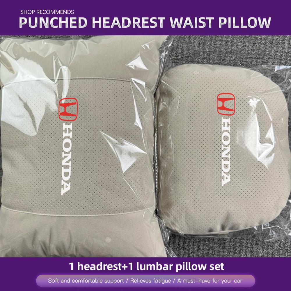 APO1 Honda Universal Car Headrest Neck Pillow Lumbar Support For Civic Accord Crosstour Spirior Odyssey Avancier UR-V Sienna Elysion