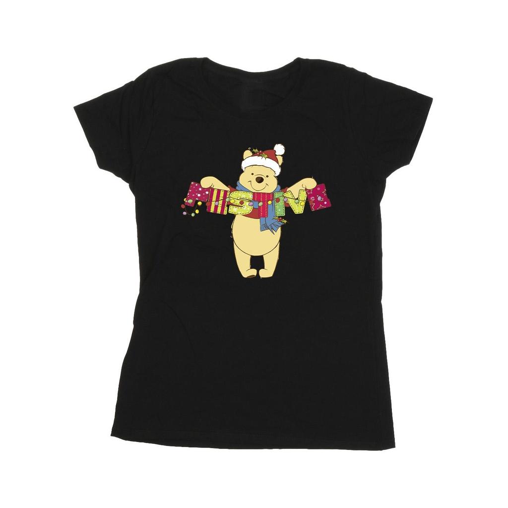 Disney Womens/Ladies Winnie The Pooh Festive Cotton T-Shirt