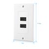 2-fold  Wall Cover 2 Ports  Socket  Wall Plate with Gold-plated High-speed Connections for Home Cinema TV