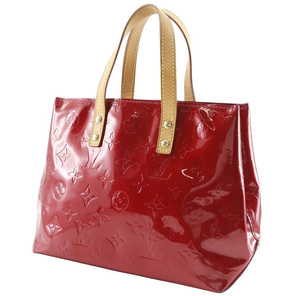 LOUIS VUITTON Lead PM Handbag M91990 Pomdamul Red Monogram Vernis Women Used