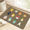 Pixel Style Pokemon Pikachu and Starters Print Non-Slip Doormat for Home Indoor Decor