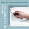 Wrist Rest Mouse Pad Gray Soft Silicone Ergonomic Design Nonslip PU Bottom Mouse Wrist Pad for Office Work Game Grey
