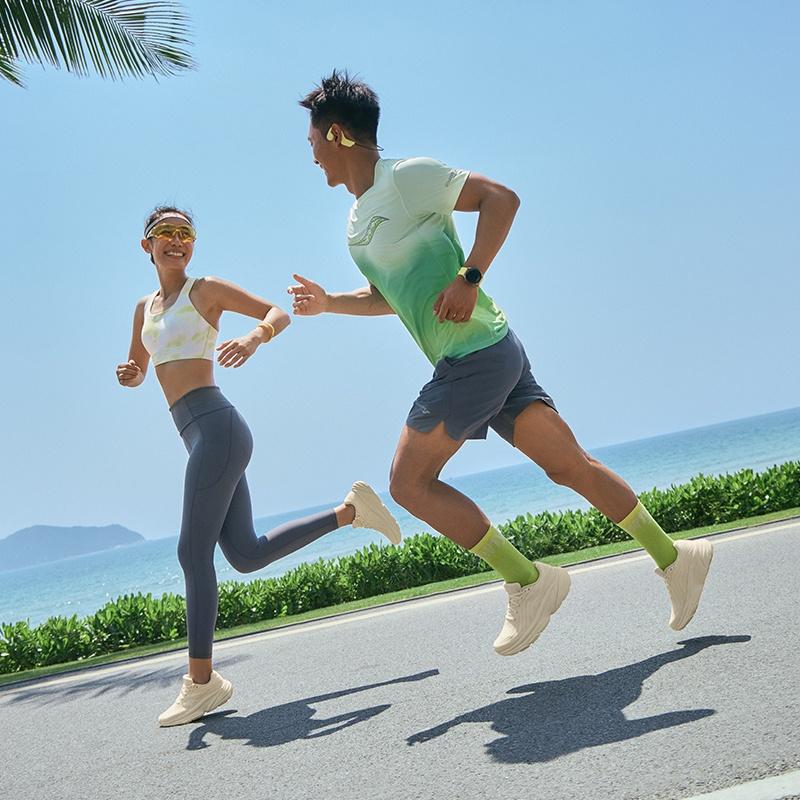 SAUCONY GUARD Защитная амортизация Дышащая амортизация Дышащие Низкие повседневные беговые кроссовки Унисекс Бежевые S28240-5