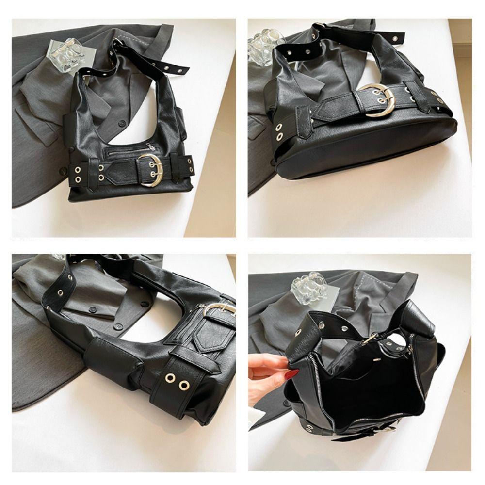 Spicy Girl Rivet Shoulder Bag Punk Style Underarm Bag Trendy Y2k Underarm Bag Lady