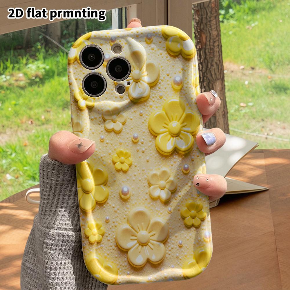 Phone case: 2D flat, suitable for iPhone 18, 17, 16, 15, 14, 13, 12 Pro protective case, phone decoration, small floral pattern, Halloween and Christm