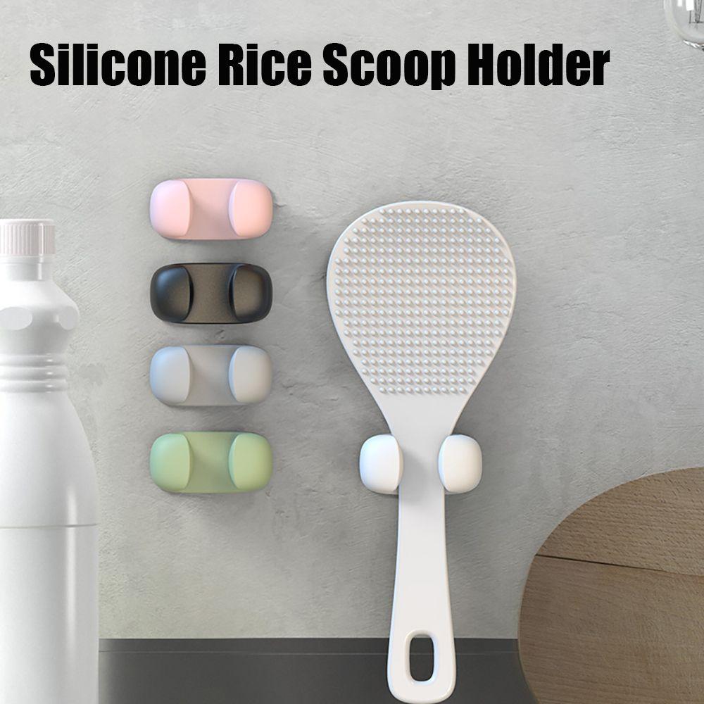 Utensil Rice Cooker Organizer Rice Scoop Holder Storage Silicone Rack