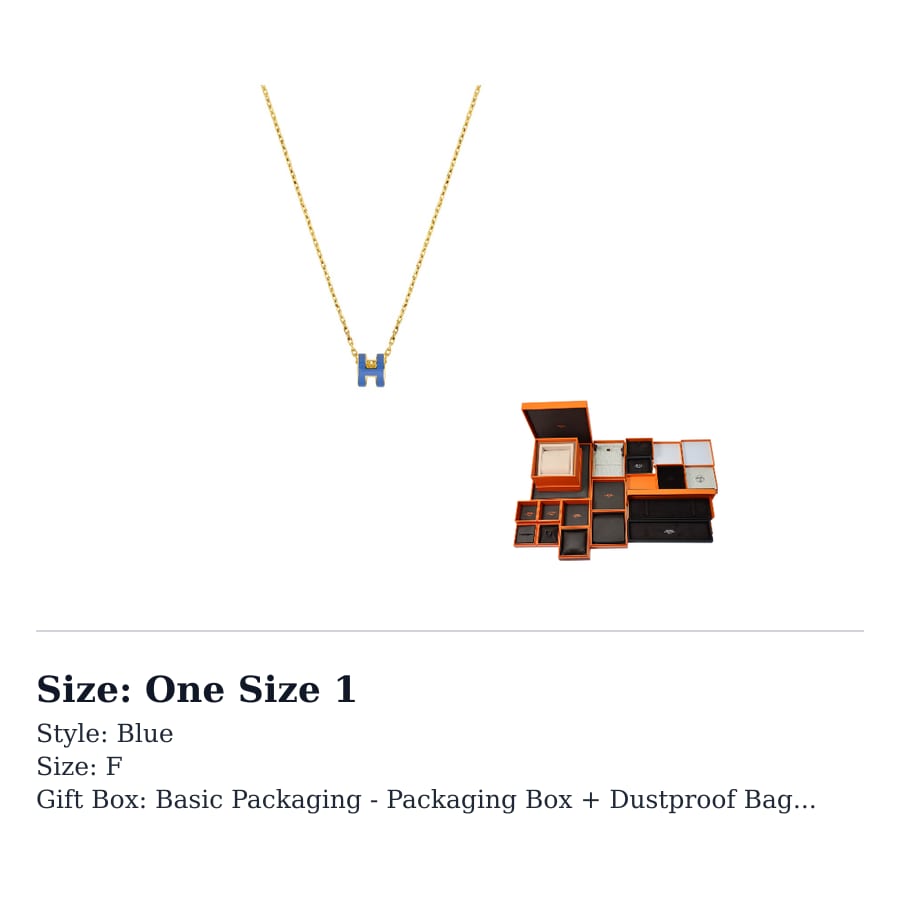 HERMES POP H Necklaces Women's Gold Chain H147992F-73