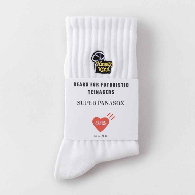 Cityboy Мужские модные носки до середины икры с мультяшной вышивкой - Спортивные носки с влагоотводящим эффектом для осени и зимы