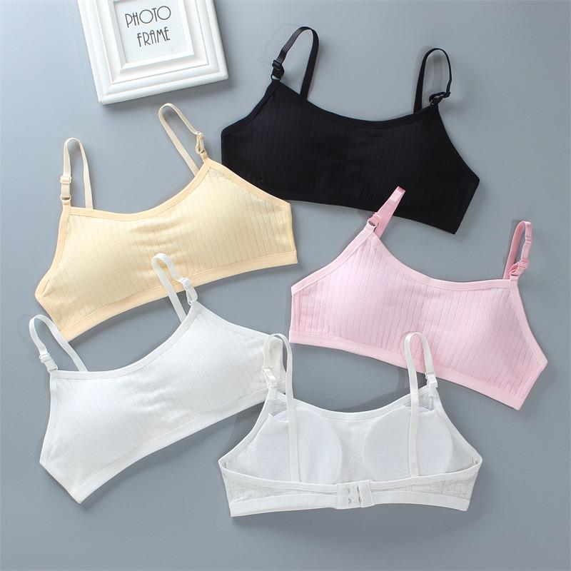 Teen Girls Training Bras Panties Set Kids Puberty Young Girls Cotton Sport Underwear Student Children Camisole Underclothes