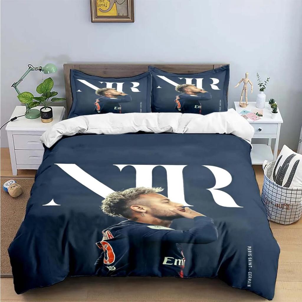 Fashion Football N-Neymar Bedding Sets 3D Printed No. 10 Duvet Cover Pillowcase Adult boy Single Queen King Size Bedding Set