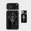 Готический Кибер-Сигил Крест Премиум Наклейка-Обертка для iPhone 17 Pro/Max, Задняя Рамка Защитная Наклейка на Камеру (Не чехол)