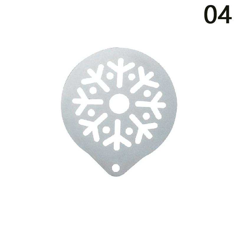 Форма для цветения из нержавеющей стали, необычная модель для штамповки кофе, утолщенный трафарет для распыления кофейной молочной пены