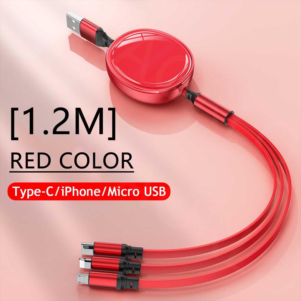 VAORLO Зарядный кабель 3 в 1, 100 Вт для Micro/Type-C/Lightning, кабель для быстрой зарядки, поддержка передачи данных, телефонная линия Super Charge