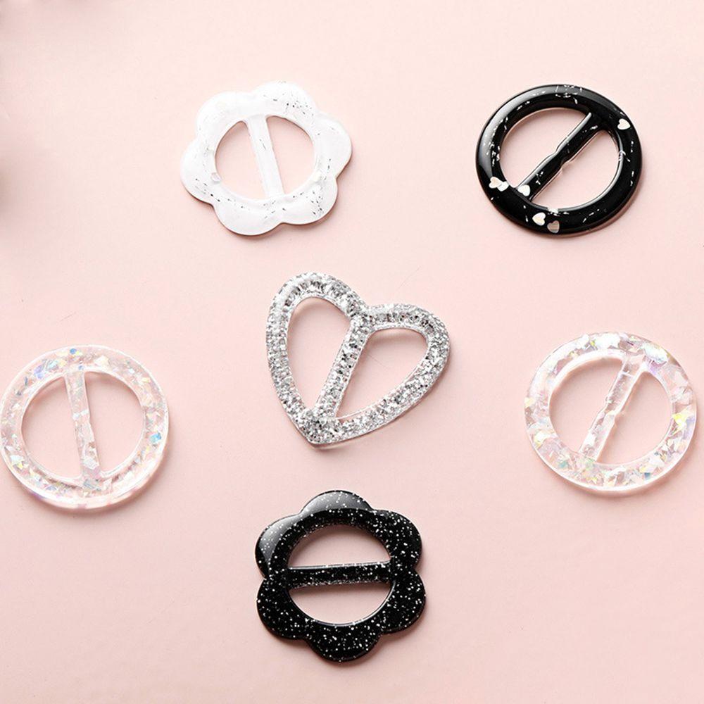 Flower Clothes Decoration Round Garment Accessories Garment buckle T Shirt Clips Resin Scarf Buckle