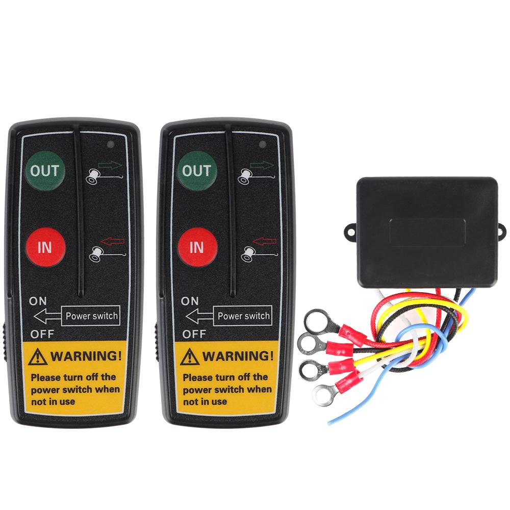 Vehicle Accessories Winch Remote Control System Universal Handset Switch Controller Wireless 12V 24V For Jeep Off-road ATV For Recovery Tow Truck
