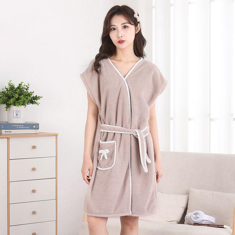 Женская быстросохнущая юбка для купания из кораллового флиса: Утолщенное, мягкое, впитывающее воду, удобное банное полотенце для весны и осени