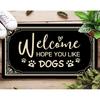 Добро пожаловать, Надеемся, вам понравится коврик для двери с собакой, Забавный коврик для двери с собакой, Приветственный коврик собака, Приветственный коврик для двери с собакой, Забавный коврик для двери, Нескользящий резиновый 30x17 дюймов
