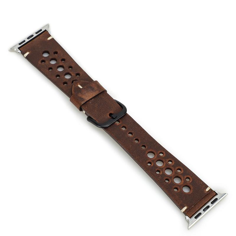 Винтажный кожаный ремешок Crazy Horse для Apple Watch - Натуральная коровья кожа