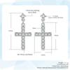 Top Quality ZYE328 Classic Cross Crystal Silver Color Earring Fashion Jewelry Made with Austrian Crystal