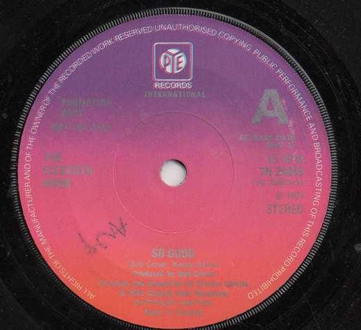 7-дюймовая пластинка ELEVENTH HOUR - So Good 7N25653 Pye Internation 1974 Великобритания Поп Б/У