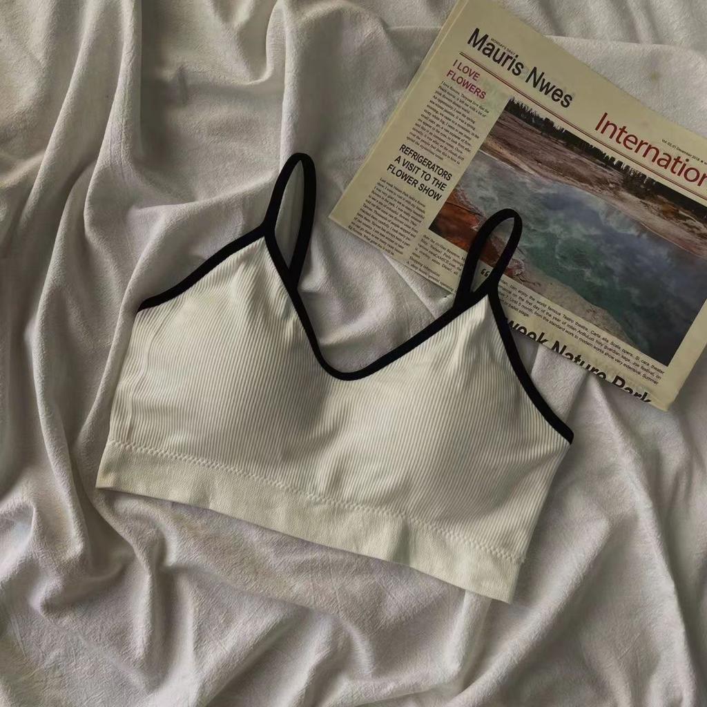 Женский студенческий бюстье без застежки с фиксированной чашкой, поддерживающий и предотвращающий отвисание, для ношения как внутри, так и снаружи.