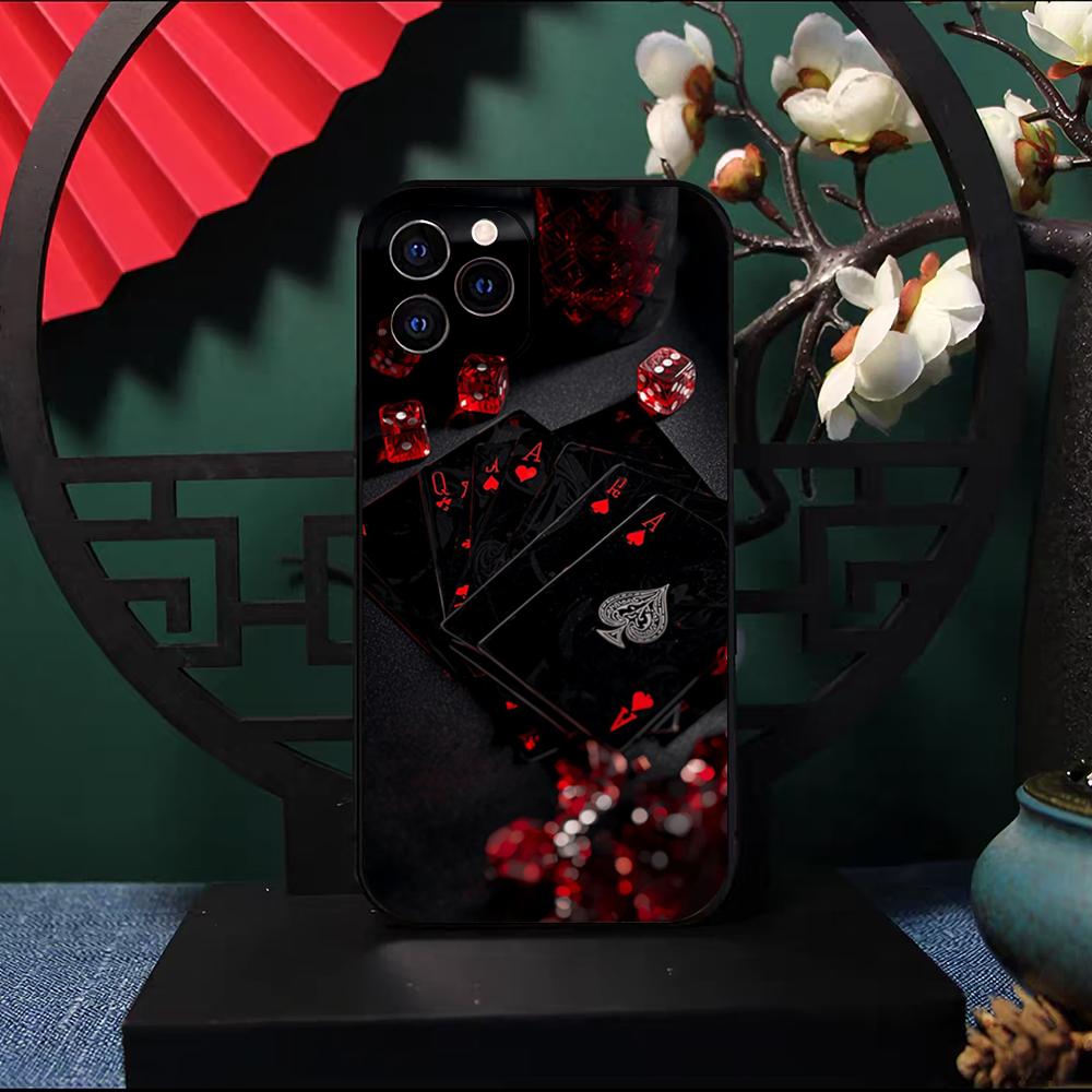 Dices Stakes Pokers Phone Case For IPhone 17 Pro Max 16 15 14 Pro Max 13 11 X Xs Xr 8 7Plus Silicone Cover