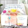 Wibbly Pig Adventure Blanket Flannel Throw for Sofa, Indoor, Camping, Living Room, Office, Chair, And Bed Soft Birthday Gift