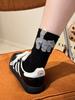 Women's Summer Cartoon Cat Jingle Bell Socks - Japanese Style Mid-Calf Length